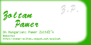 zoltan pamer business card